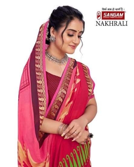 NAKHRALI BY SANGAM PRINTS 1001 TO 1006 SERIES GEORGETTE PRINT SAREES