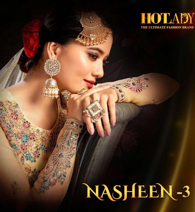 NASHEEN VOL-3 BY HOTLADY 7911 TO 7916 SERIES BUTTERFLY NET ANARKALI DRESSES