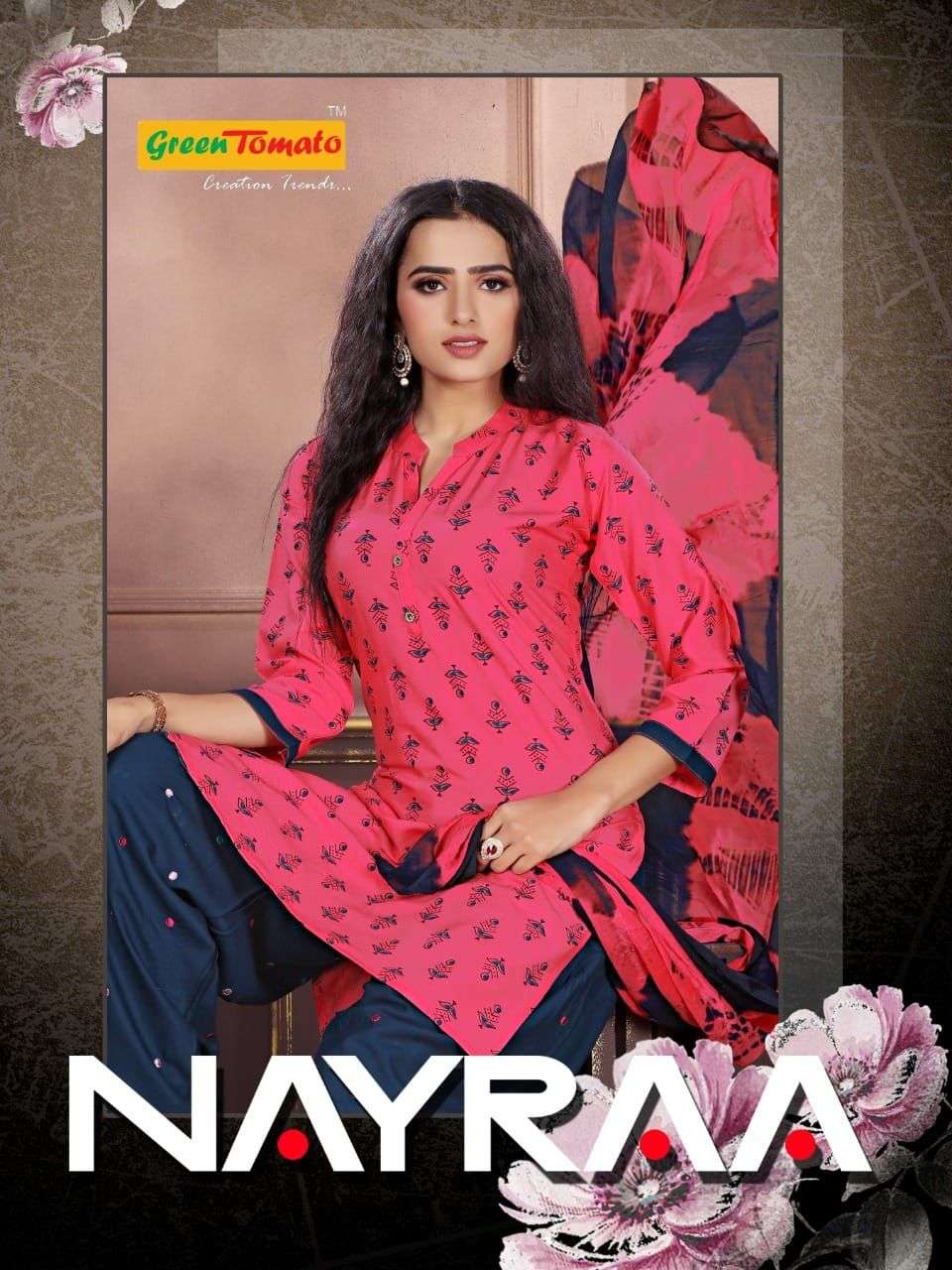 NAYRAA BY GREEN TOMATO 1001 TO 1008 SERIES RAYON PRINT STITCHED DRESSES