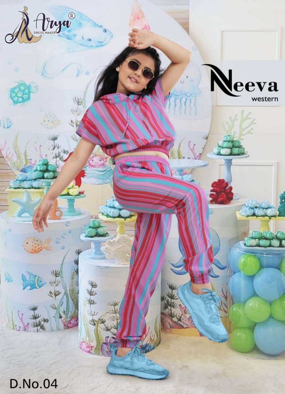 NEEVA WESTERN BY ARYA DRESS MAKER 01 TO 06 SERIES RAYON KIDS TUNICS