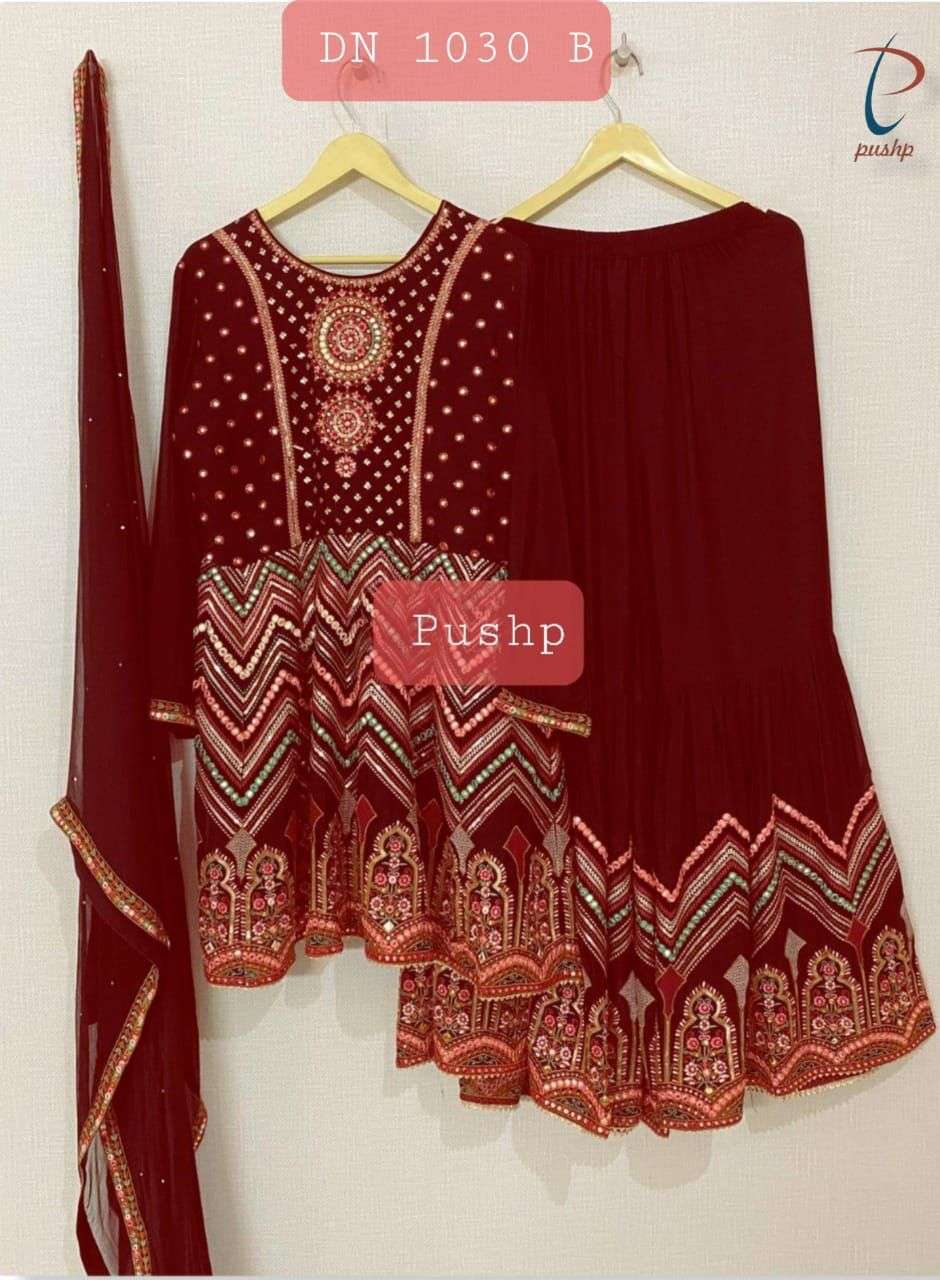 PUSHP 1030 COLOURS BY PUSHP CREATION 1030-A TO 1030-B SERIES STITCHED DRESSES