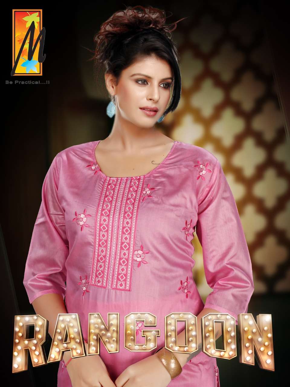 RANGOON  BY MASTER 001 TO 008 SERIES CHANDERI EMBROIDERY STITCHED DRESSES