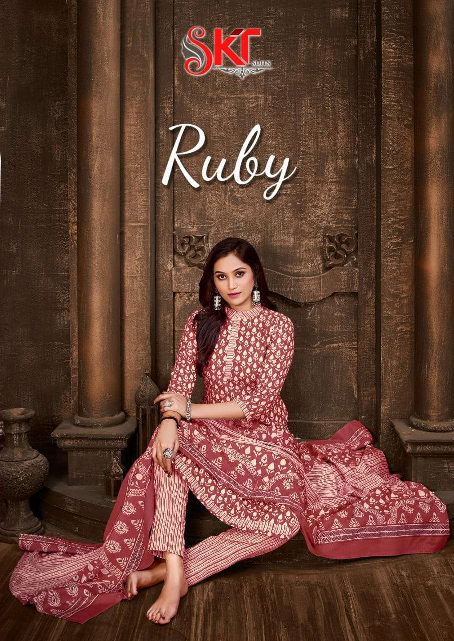 RUBY BY SKT SUITS 1001 TO 1008 COTTON PRINT DRESSES