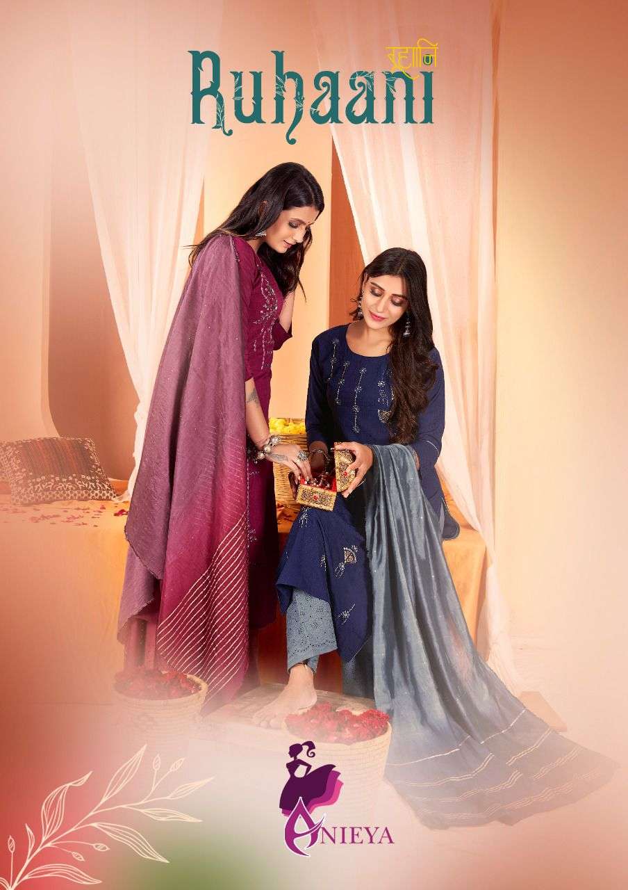 RUHAANI BY ANIEYA 1001 TO 1005 SERIES SILK STITCHED DRESSES