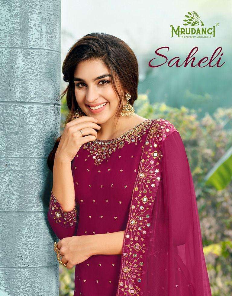 SAHELI BY MRUDANGI 2025 TO 2027 SERIES FAUX GEORGETTE EMBROIDERED DRESSES