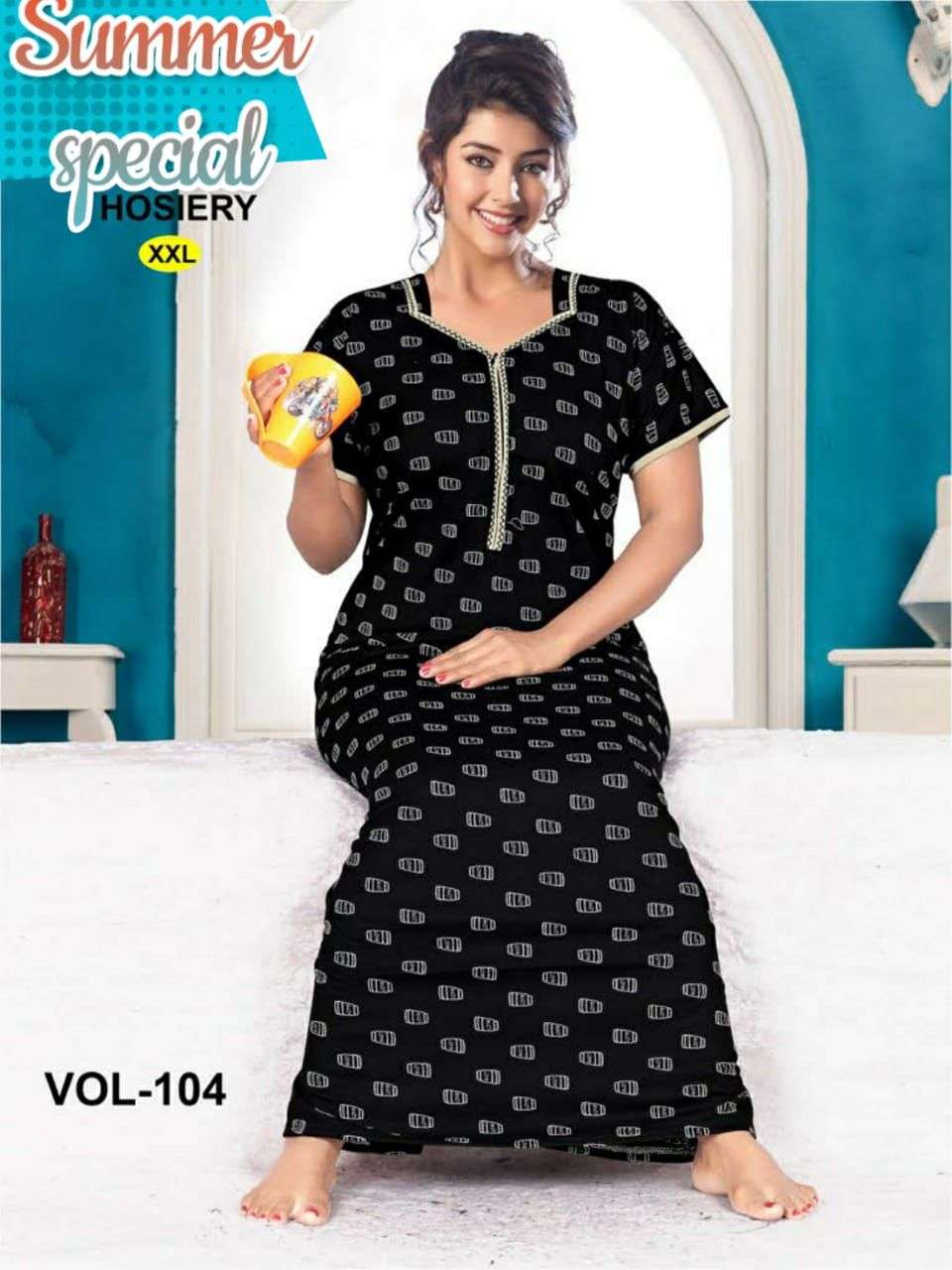 SUMMER SPECIAL SHINKAR GOWN VOL-104 BY ASLIWHOLESALE COTTON NIGHT SUITS