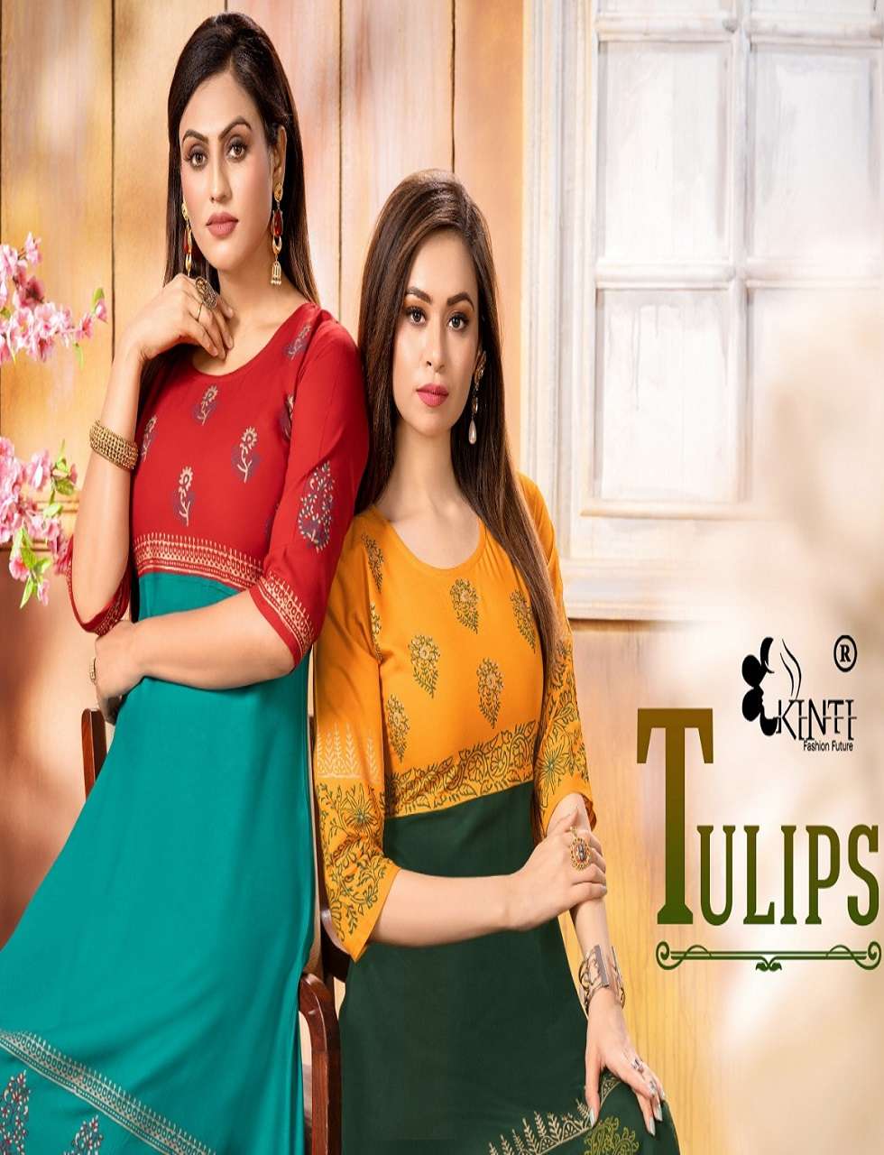 TULIPS BY KINTI 101 TO 108 SERIES RAYON PRINT KURTIS