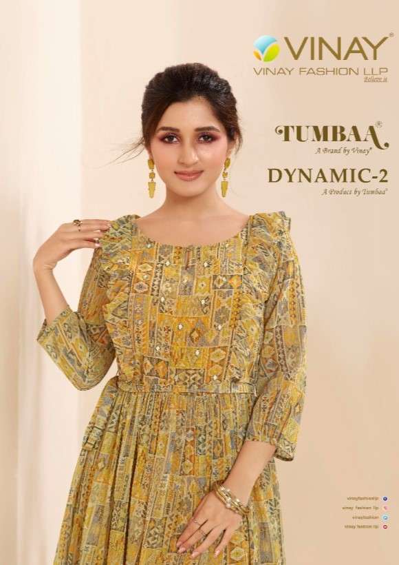 TUMBAA DYNAMIC VOL-2 BY VINAY FASHION 40201 TO 40208 SERIES GEORGETTE GOWNS