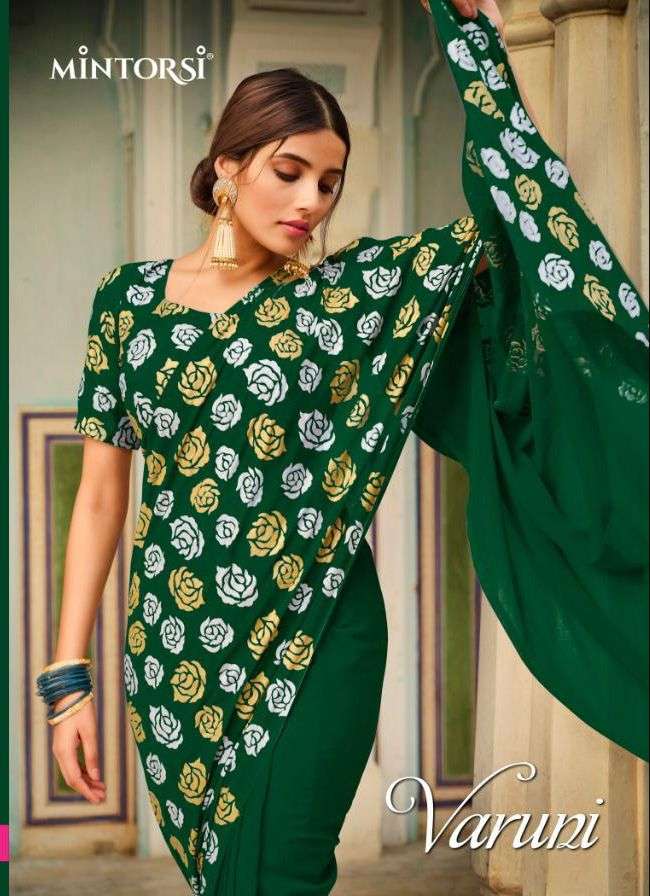 VARUNI BY MINTORSI 25251 TO 25260 SERIES SOFT GEORGETTE PRINT SAREES