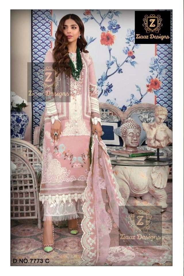 ZIAAZ-7778-COLOURS BY ZIAAZ DESIGNS CAMBRIC COTTON PAKISTANI DRESSES