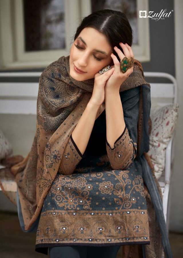 AAINA BY ZULFAT 432-001 TO 432-010 SERIES COTTON MIRROR WORK DRESSES