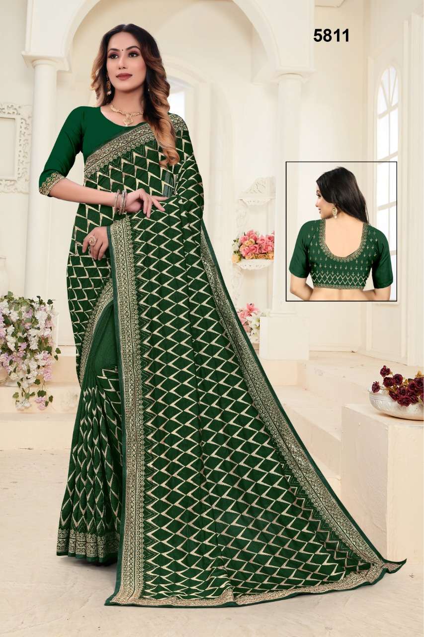 AARTHI 5811 BY ASLIWHOLESALE ESIGNER VICHITRA SILK EMBROIDERY SAREES