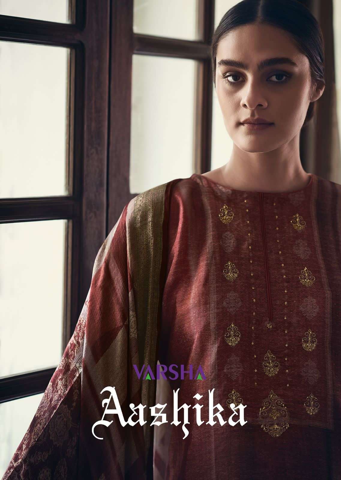 AASHIKA BY VARSHA 11 TO 14 SERIES DESIGNER SILK PRINT WORK DRESSES