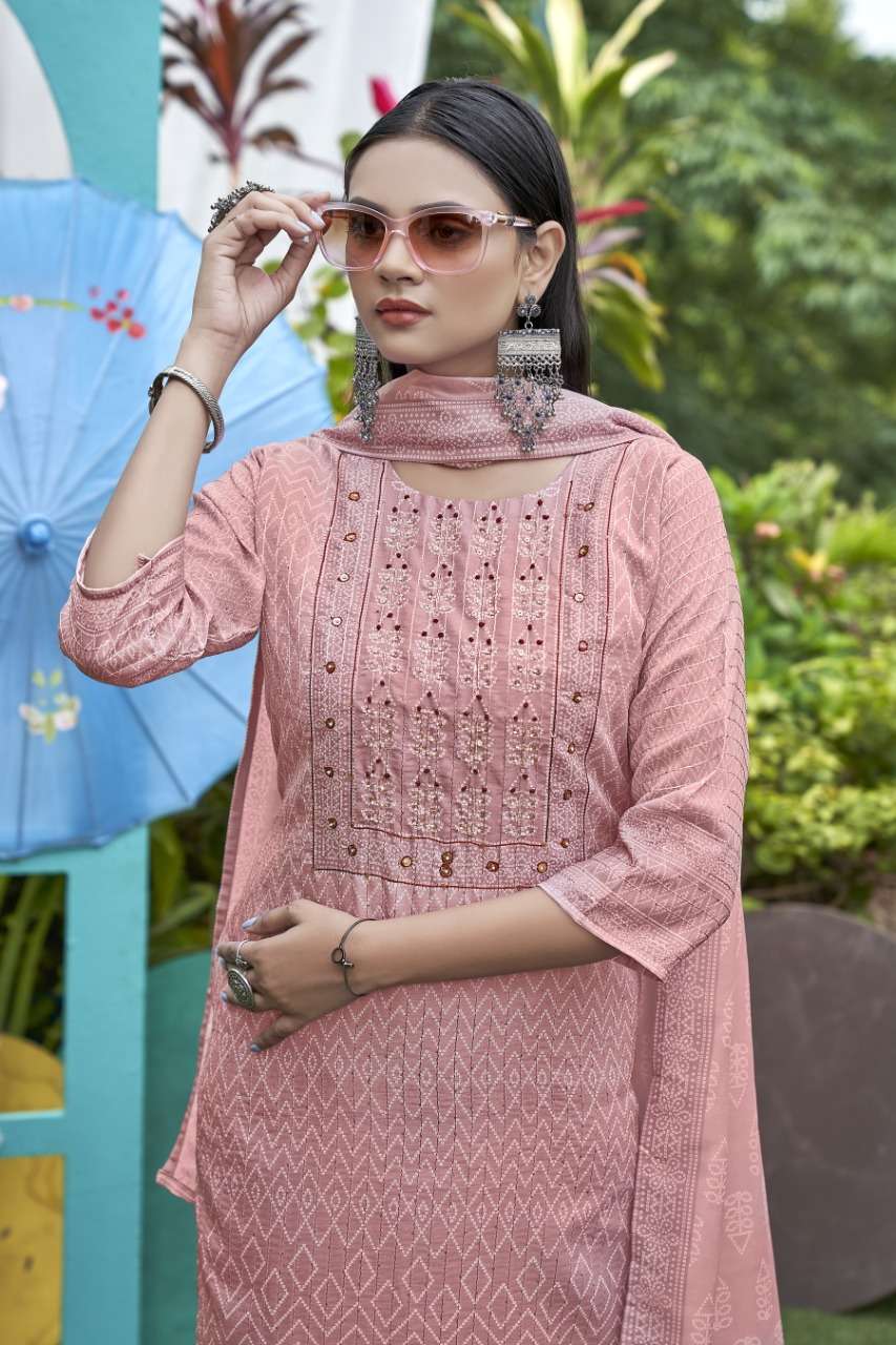 AF ALISHA VOL-1 BY ASLIWHOLESALE 1001 TO 1004 SERIES MUSLIN STITCHED DRESSES