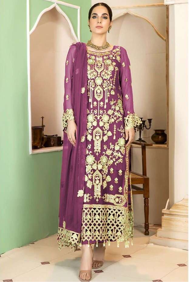 AFREEDA 128 COLOURS BY ASLIWHOLESALE 128 TO 128-E SERIES GEORGETTE EMBROIDERY DRESSES