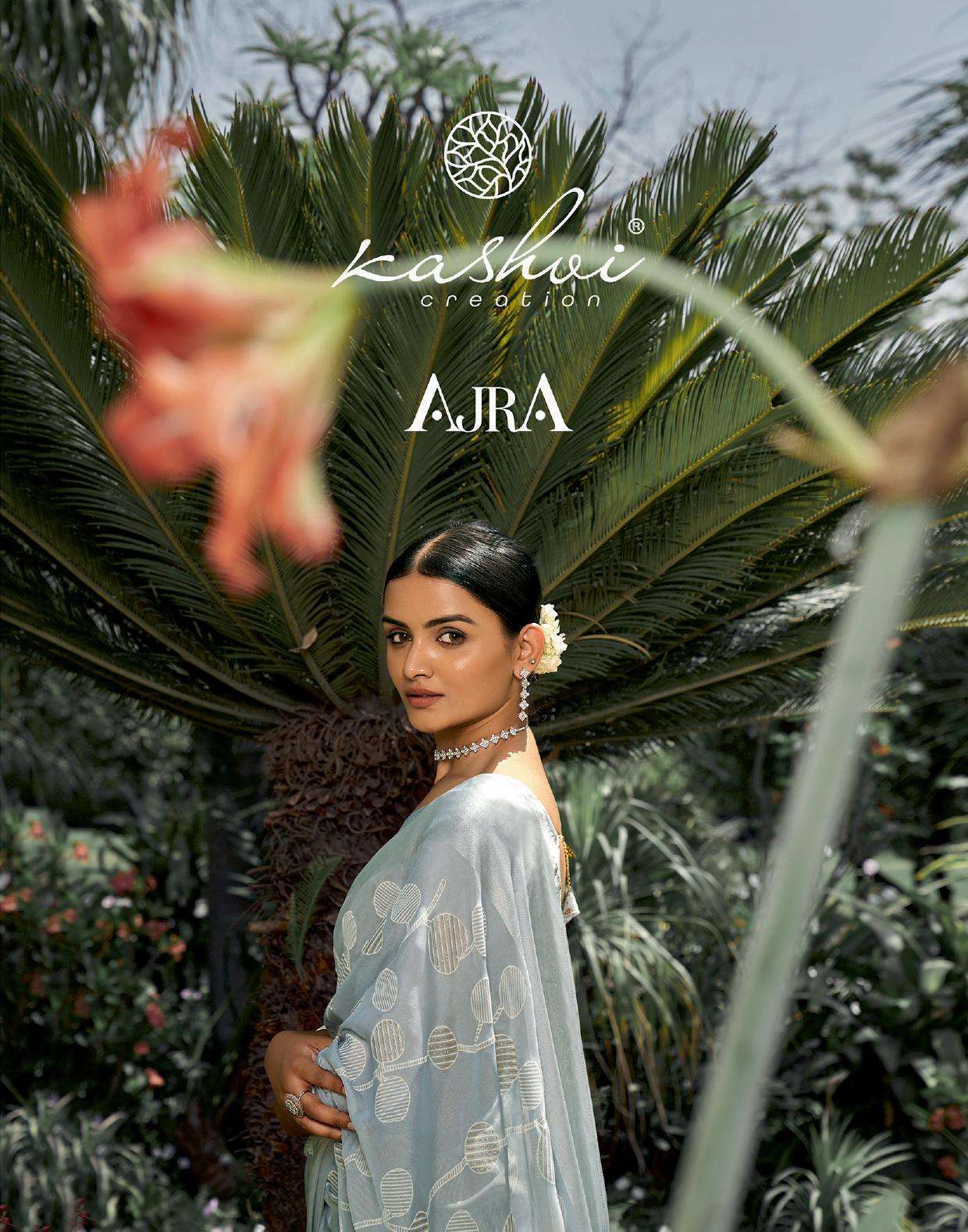 AJRA BY KASHVI CREATION 1001 TO 1010 SERIES SILK BRASSO EMBROIDERY SAREES