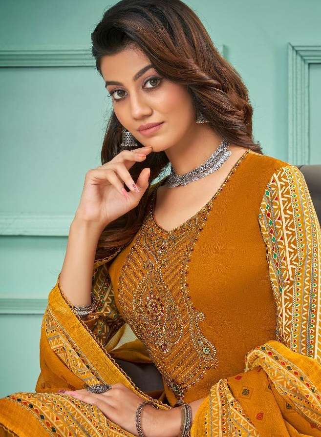 AMBER BY ALOK SUIT 1039-001 TO 1039-008 SERIES VISCOSE RAYON EMBROIDERY DRESSES