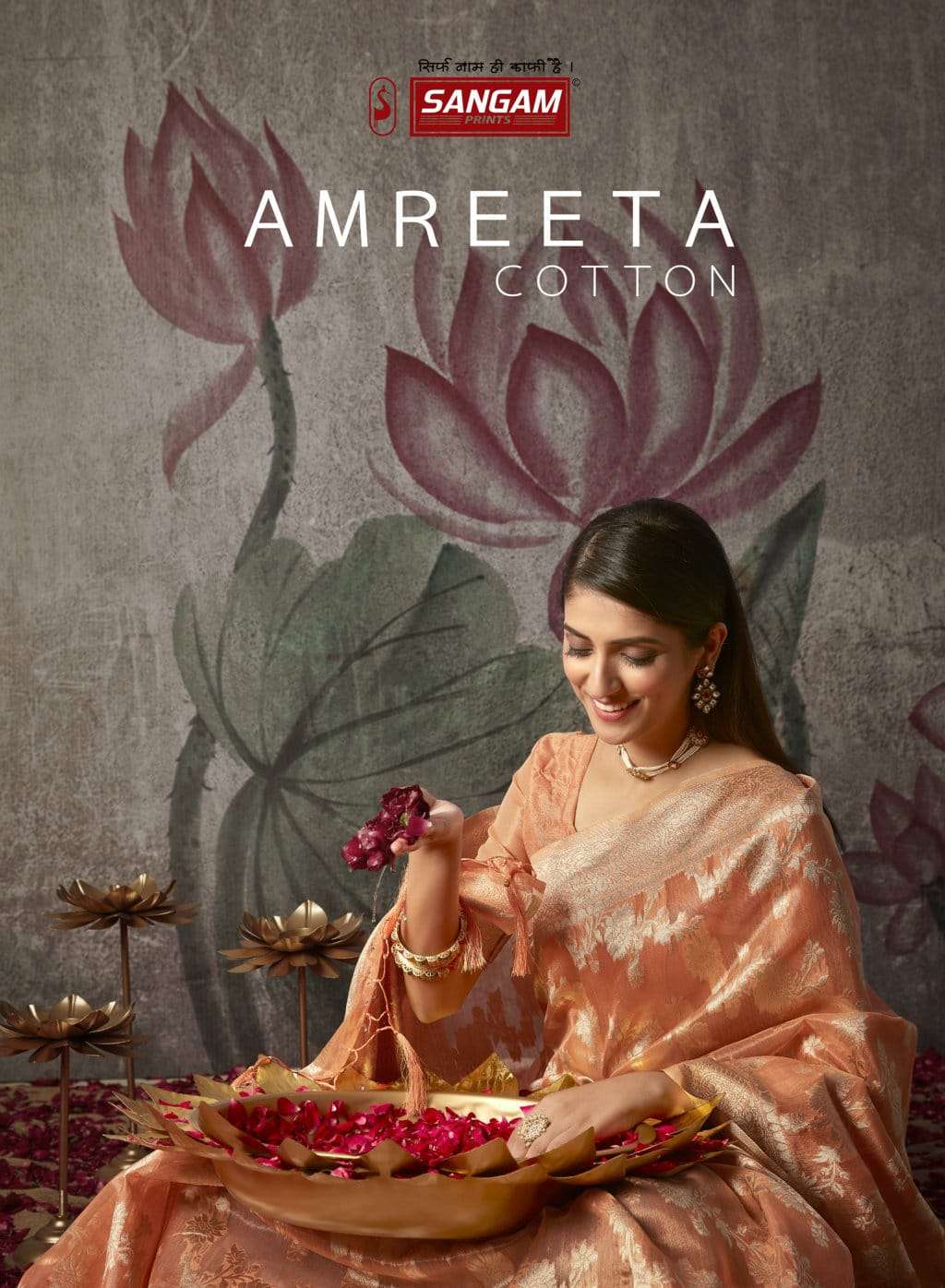 AMREETA COTTON BY SANGAM PRINTS 1001 TO 1006 SERIES COTTON SAREES