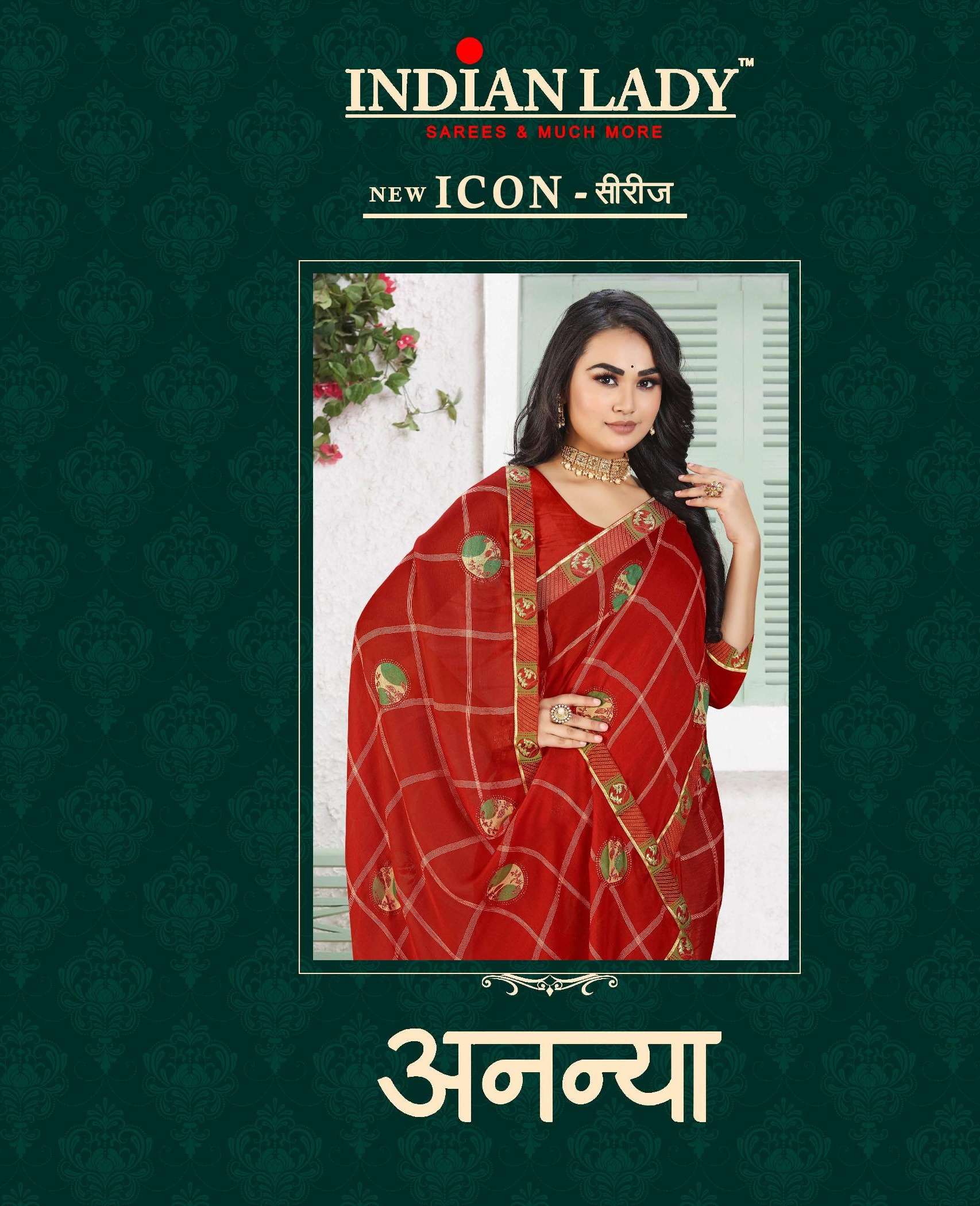 ANANYA BY INDIAN LADY DESIGNER  MOSS CHIFFON PRINT SAREES