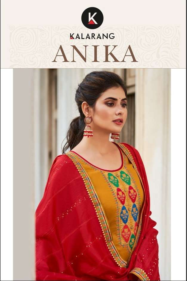 ANIKA BY KALARANG 3461 TO 3464 SERIES COTTON SILK EMBROIDERY DRESSES