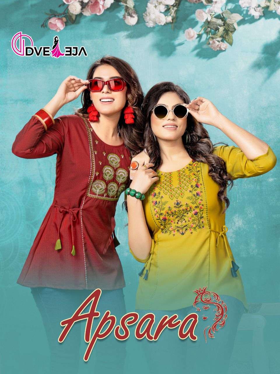 APSARA BY DVEEJA 101 TO 106 SERIES RAYON EMBROIDERY TOPS