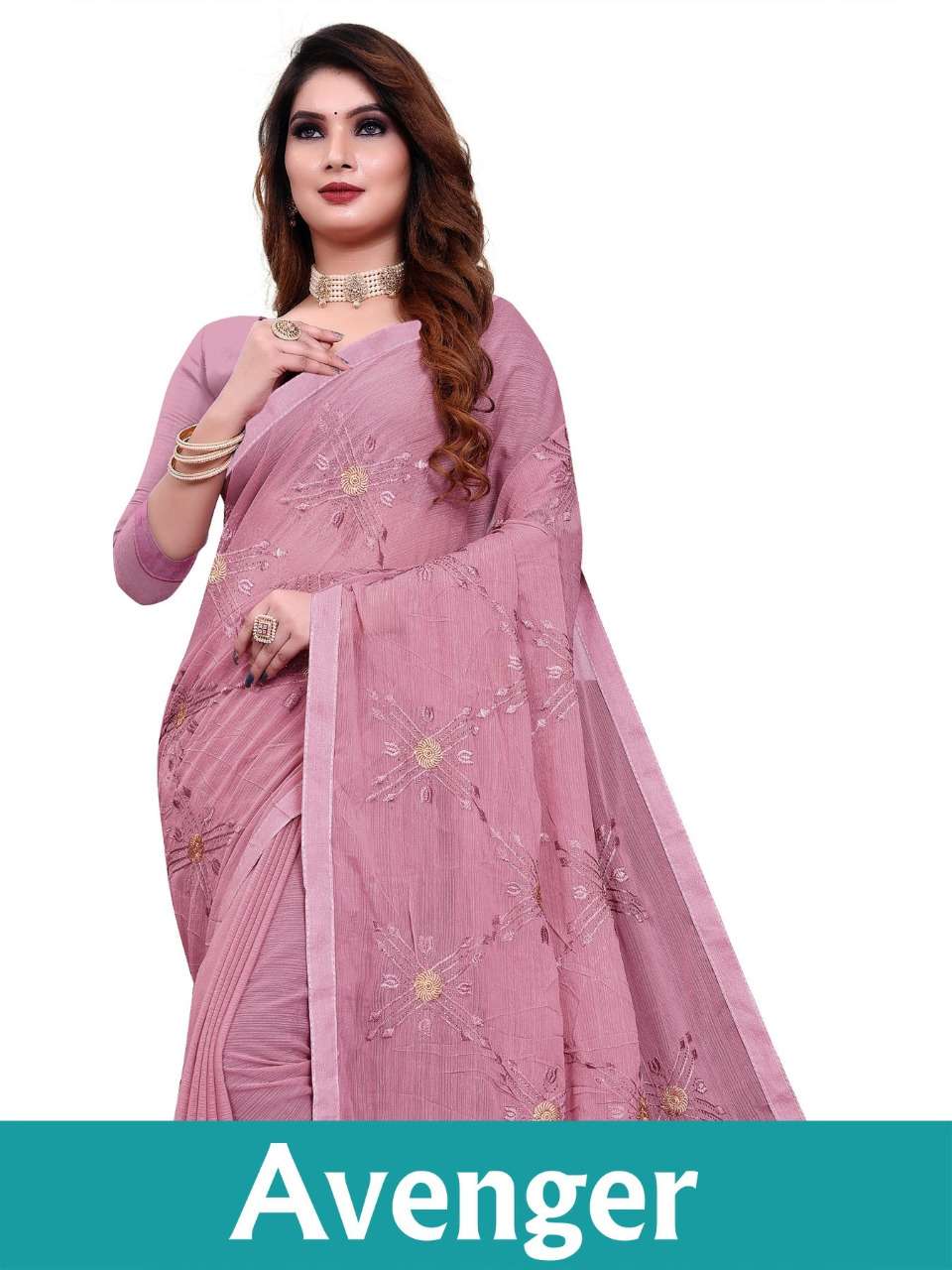 AVENGER BY INDIAN WOMEN DESIGNER ZOMATO FABRIC SAREES