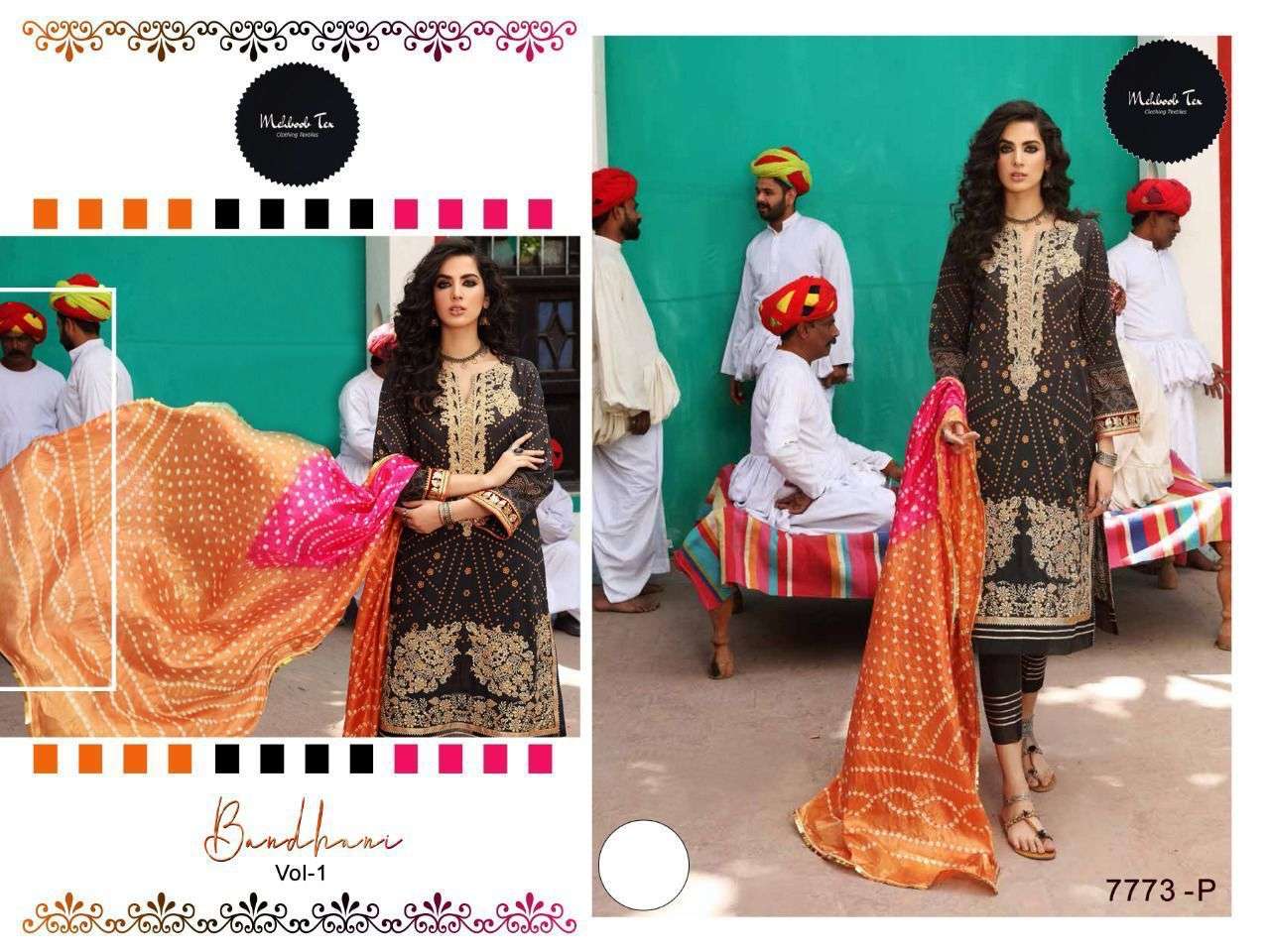 BANDHANI VOL-1 BY MEHBOOB TEX COTTON PRINT EMBROIDERY PAKISTANI DRESS