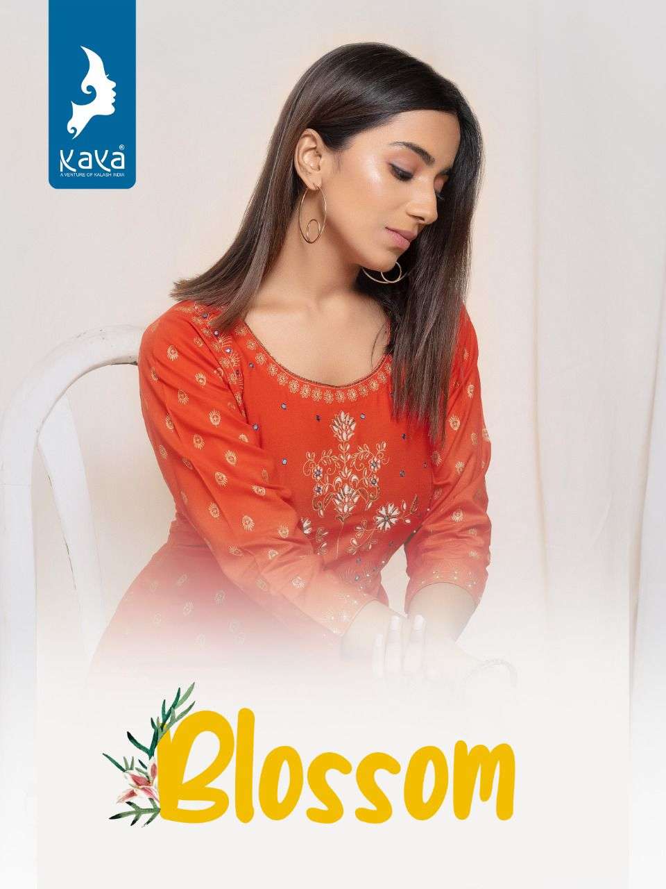 BLOSSOM BY KAYA 01 TO 06 SERIES RAYON EMBROIDERY KURTIS