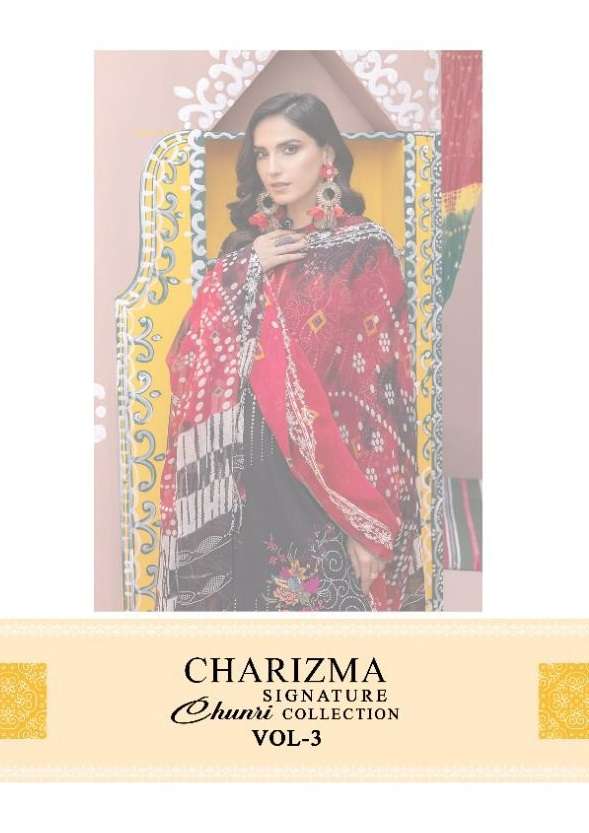 CHARIZMA CHUNRI COLLECTION VOL-3 BY SHREE FABS 2322 TO 2328 SERIES LAWN EMBROIDERY DRESSES