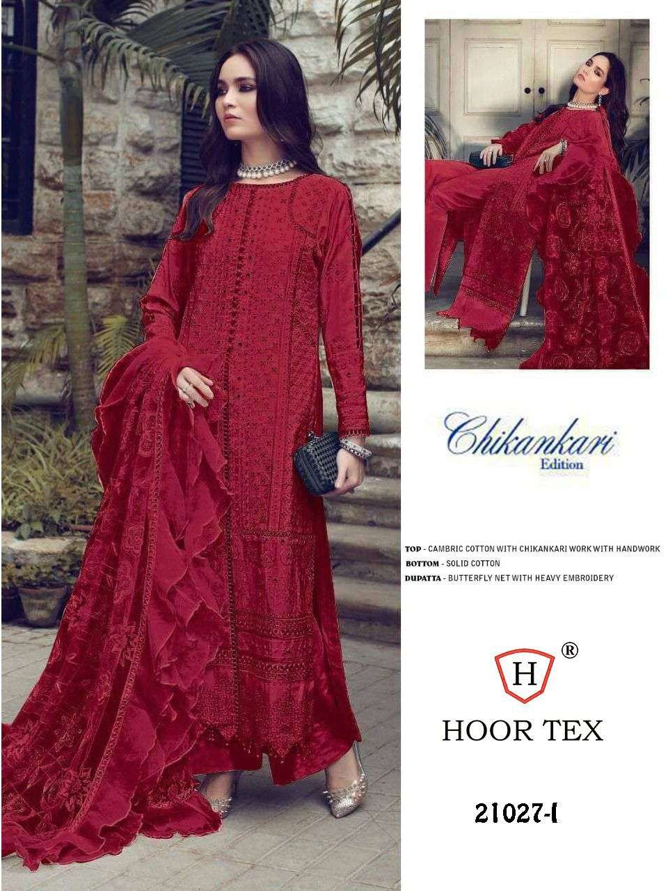 CHIKANKARI 21027 COLOURS BY HOOR TEX COTTON EMBROIDERY PAKISTANI DRESSES