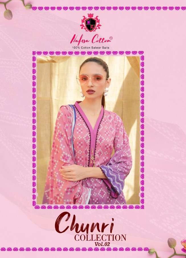 CHUNRI COLLECTION VOL-2 BY NAFISA COTTON 2001 TO 2006 SERIES COTTON PRINT DRESSES