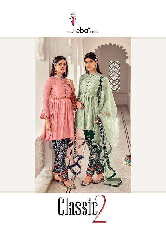 CLASSIC VOL-2 BY EBA LIFESTYLE 1267 TO 1270 SERIES CHINON EMBROIDERY DRESSES