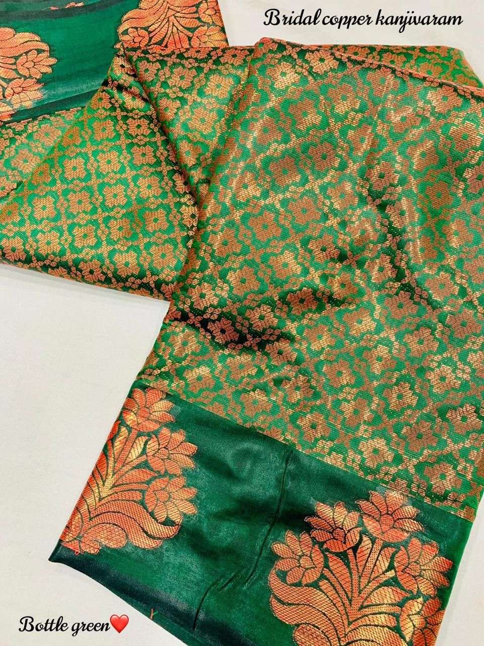 COPPER BY ASLIWHOLESALE DESIGNER KANJIVARAM SILK SAREES