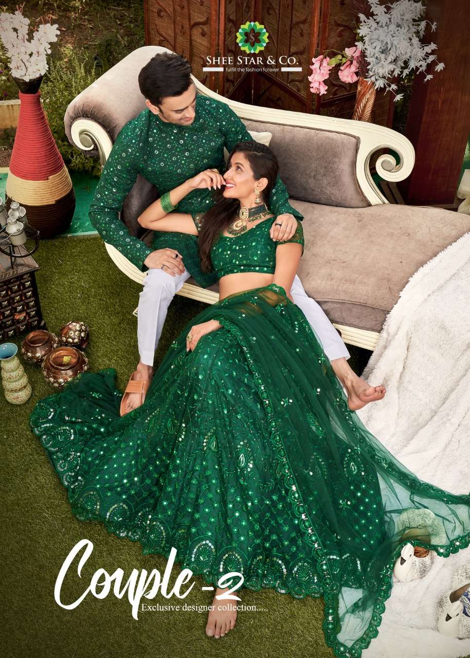 COUPLE VOL-2 BY SHEE STAR & CO. SOFT NET LEHENGAS & COTTON MENS KURTAS