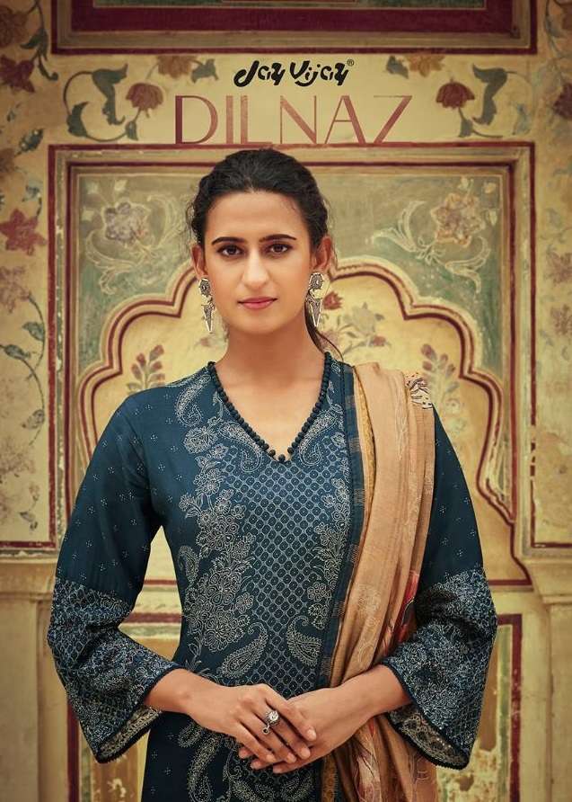 DILNAZ BY JAY VIJAY 7181 TO 7190 PURE MOGA SILK EMBROIDERY DRESSES