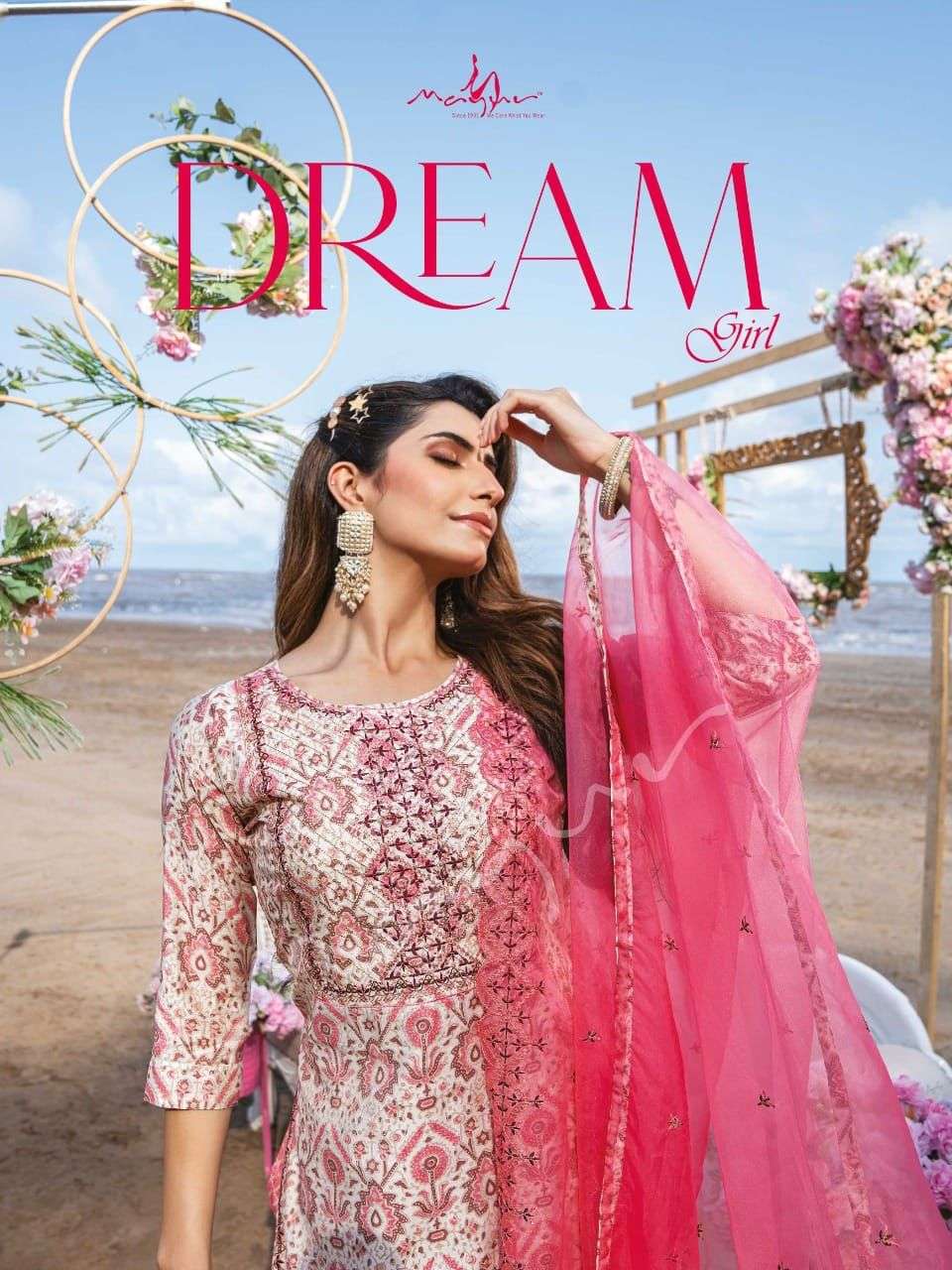 DREAM GIRL BY MAYUR 101 TO 106 DESIGNER MODAL PRINT STITCHED DRESSES