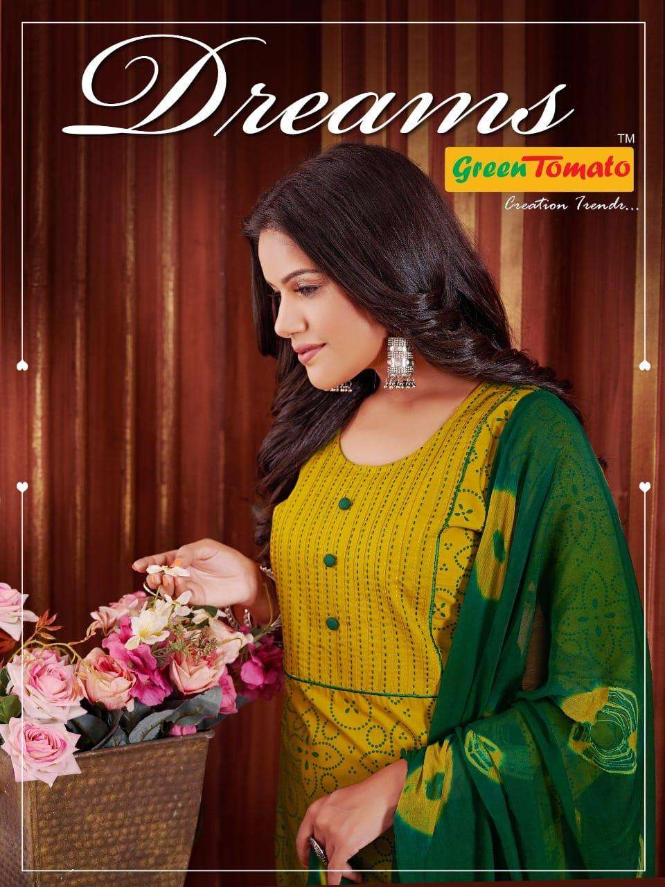 DREAMS BY GREEN TOMATO 01 TO 08 SERIES COTTON EMBROIDERY DRESSES