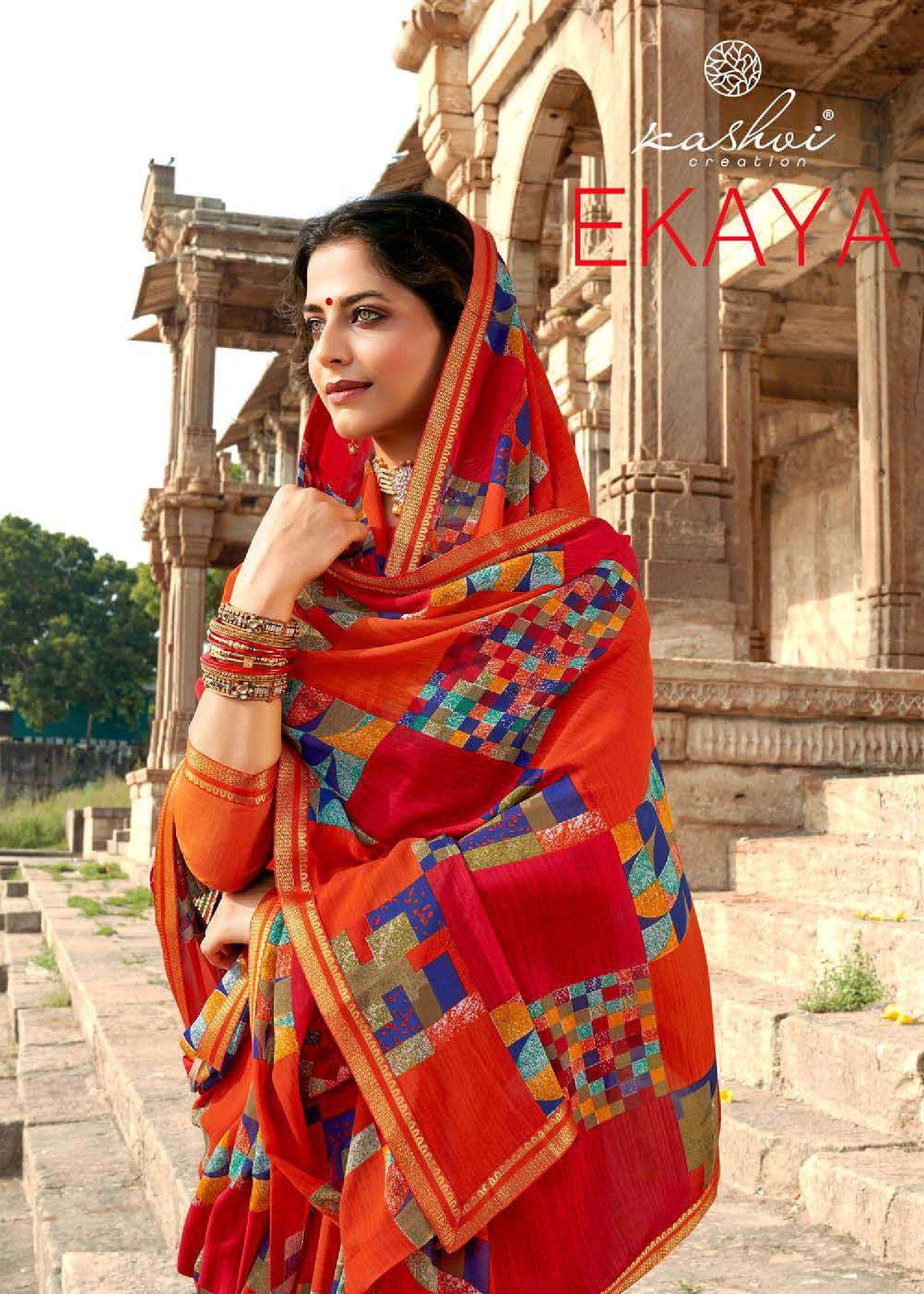 EKAYA BY KASHVI CREATION 12001 TO 12010 SERIES SOFT HEAVY MICRO SAREES