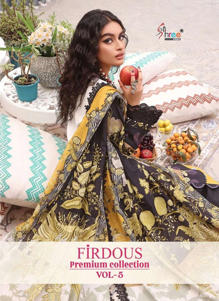 FIRDOUS PREMIUM LAWN COLLECTION VOL-5 BY SHREE FABS COTTON EMBROIDERY DRESSES