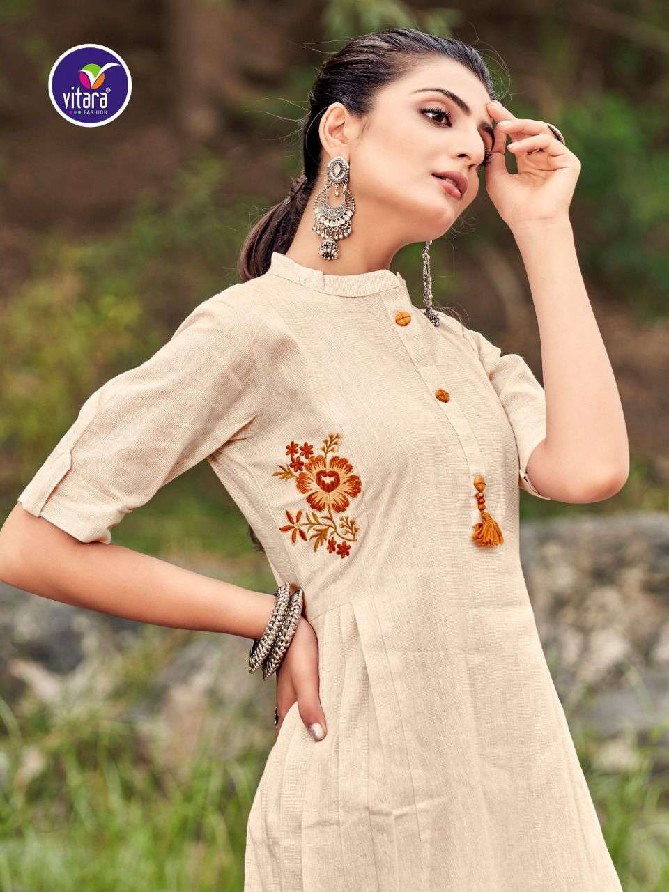 FLORET BY VITARA FASHION 3001 TO 3004 SERIES KHADI COTTON KURTIS