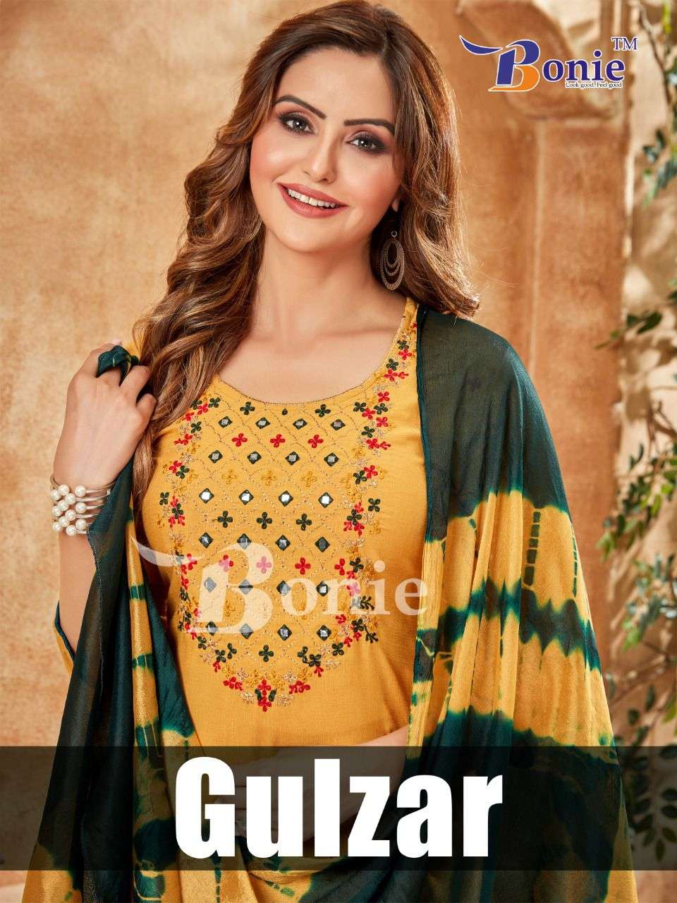 GULZAR BY BONIE 1001 TO 1006 SERIES RAYON EMBROIDERY STITCHED DRESSES