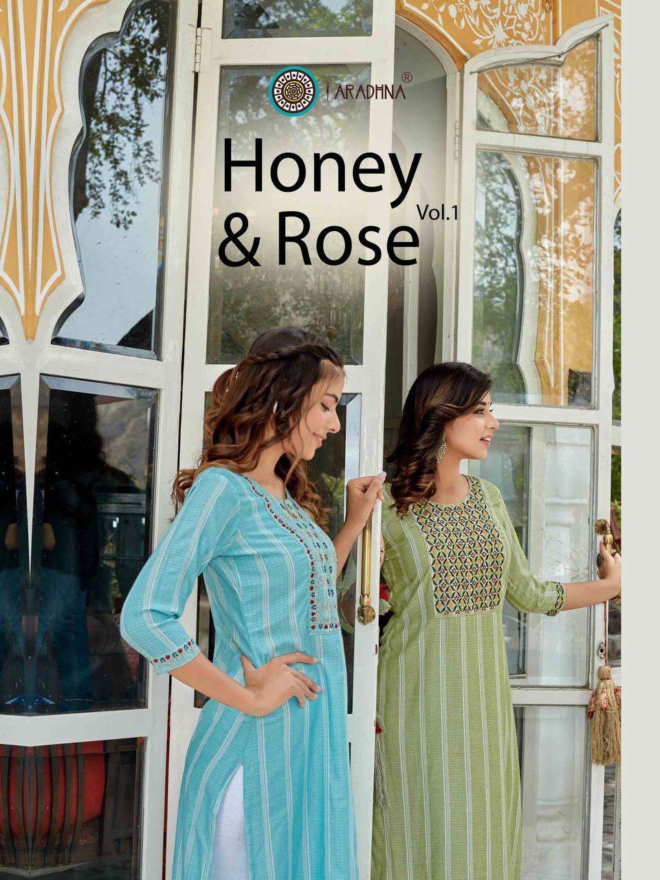 HONEY & ROSE VOL-1 BY ARADHNA FASHION 1001 TO 1006 SERIES VISCOSE KURTIS