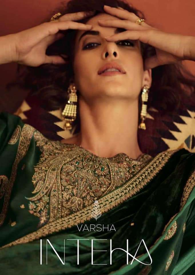 INTEHA BY VARSHA 01 TO 04 SERIES DESIGNER SILK HANDWORK DRESSES