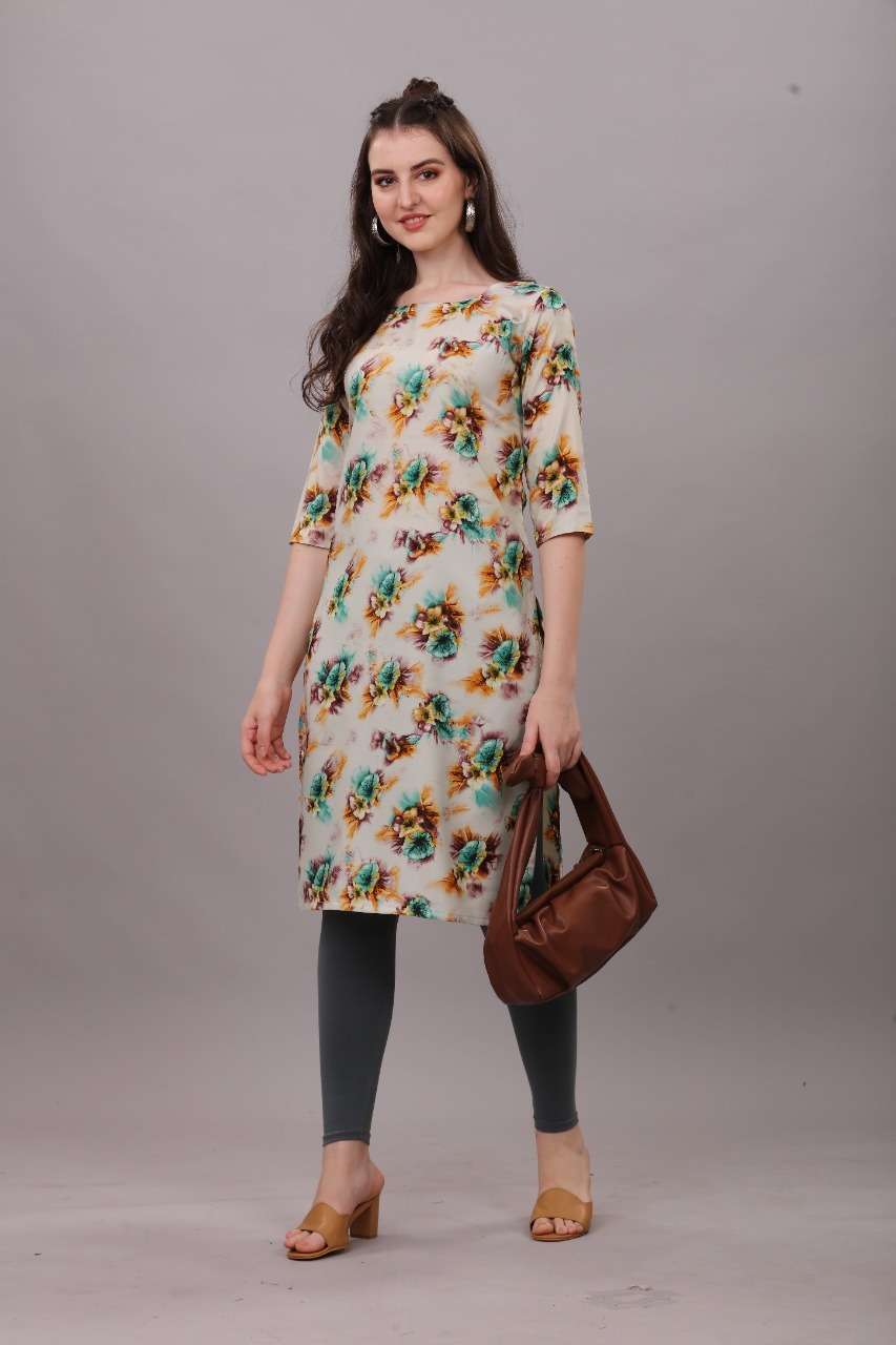 JANE VOL-4 BY ASLIWHOLESALE 401 TO 404 SERIES CREPE PRINT KURTIS