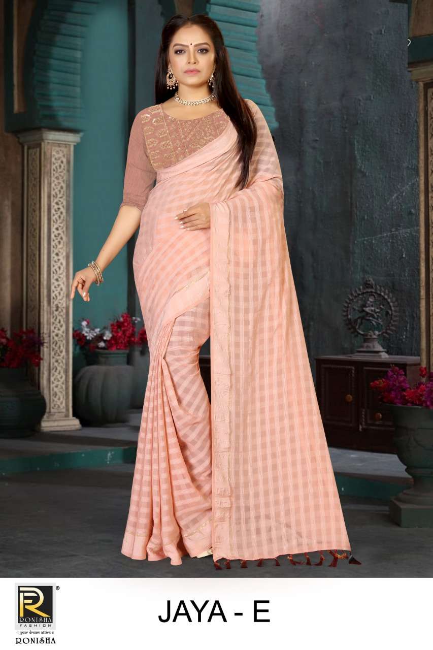 JAYA BY RONISHA FASHION WEIGHTLESS GEORGETTE PATTERN WORK SAREES