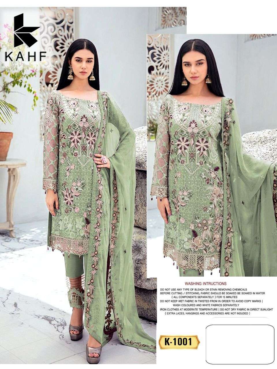 KAAF-1001 HIT DESIGN BY ASLIWHOLESALE HEAVY FAUX GEORGETTE EMBROIDERY DRESS