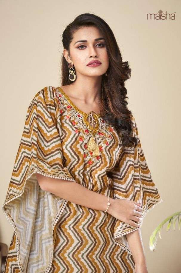 KAFTAN SALE COLLECTION BY MAISHA DESIGNER PURE SILK KAFTANS WITH PANT