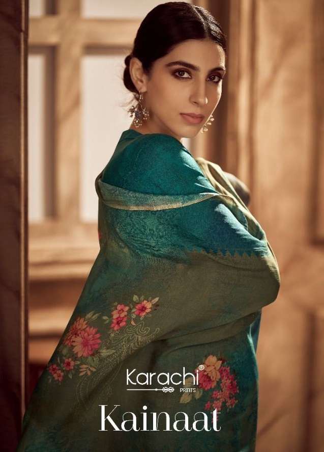 KAINAAT BY KARACHI PRINTS 23001 TO 23006 SERIES MUSLIN SILK PRINT DRESSES