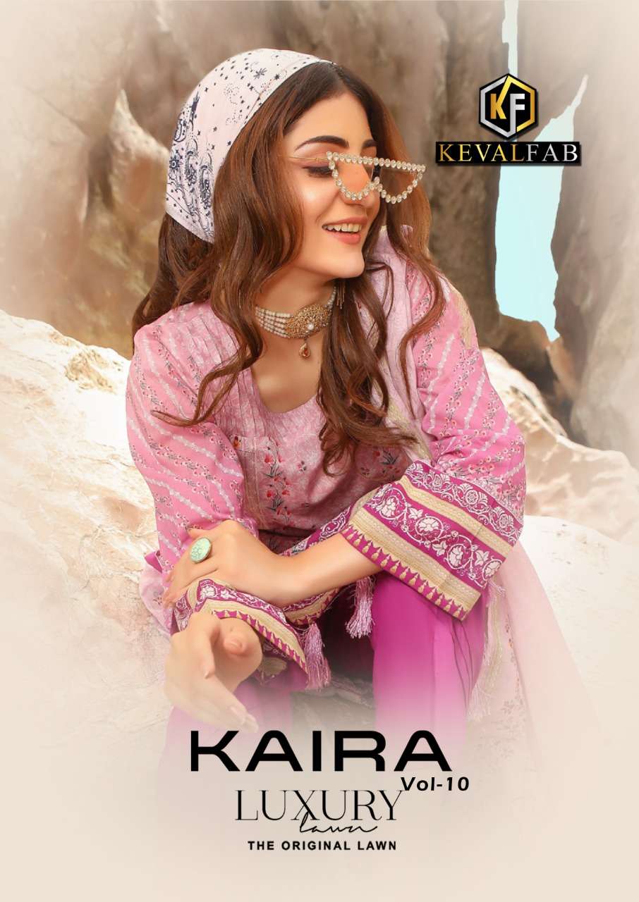 KAIRA VOL-10 BY KEVAL FAB 10001 TO 10006 SERIES COTTON PRINT PAKISTANI DRESSES