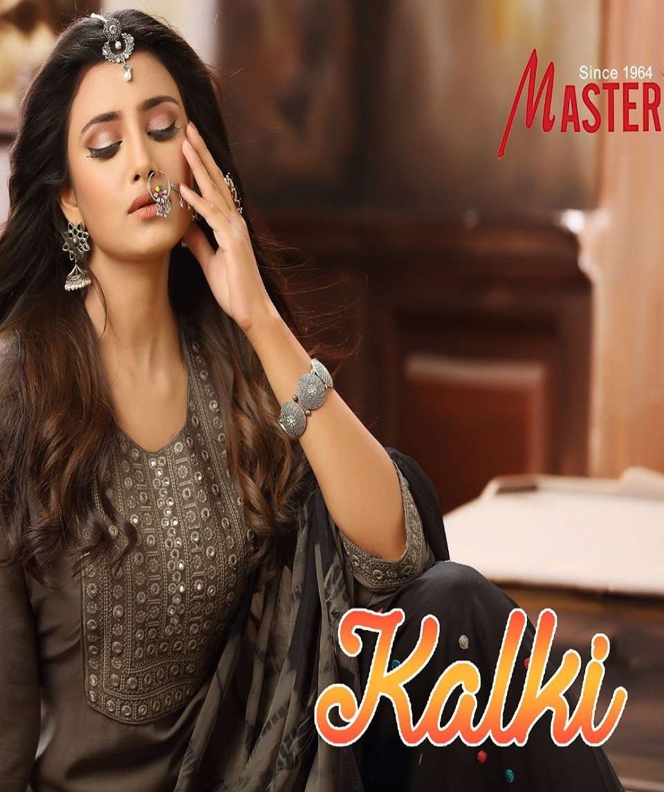 KALKI BY MASTER 01 TO 08 SERIES RAYON WORK STITCHED PATIYALA DRESSES